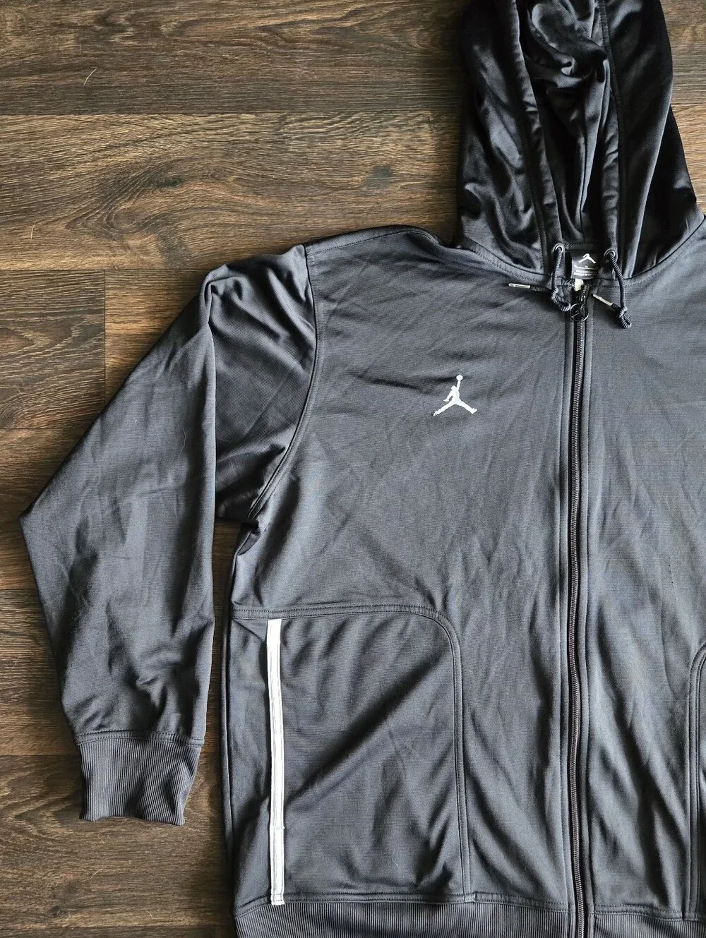 Nike MICHAEL JORDAN No. 23 CHICAGO BULLS Zippered XL Warm-Up Jacket BLACK